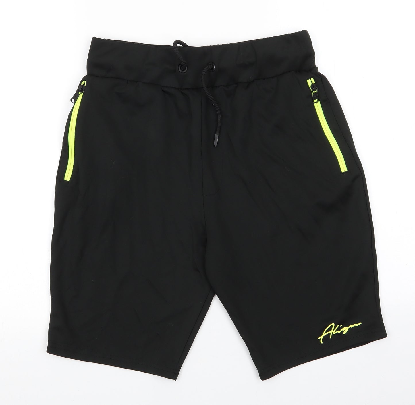 Align  Mens Black   Athletic Shorts Size M L9.5 in Regular