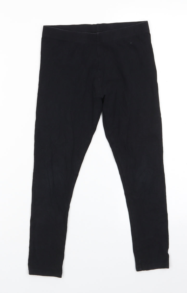 NEXT Girls Black  Cotton Jegging Trousers Size 9 Months  Regular  - Leggings