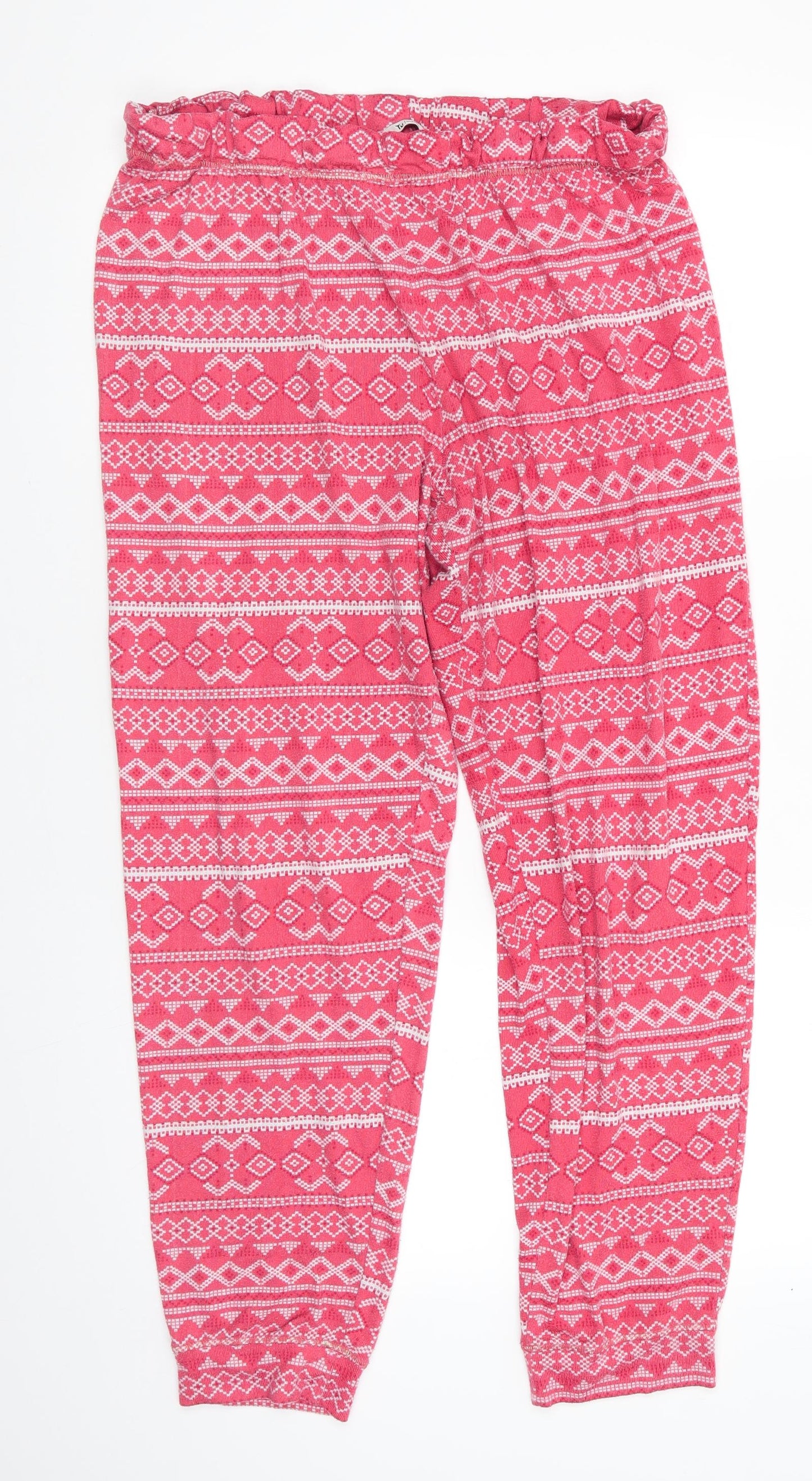 TU Womens Orange Geometric Polyester  Pyjama Pants Size 16