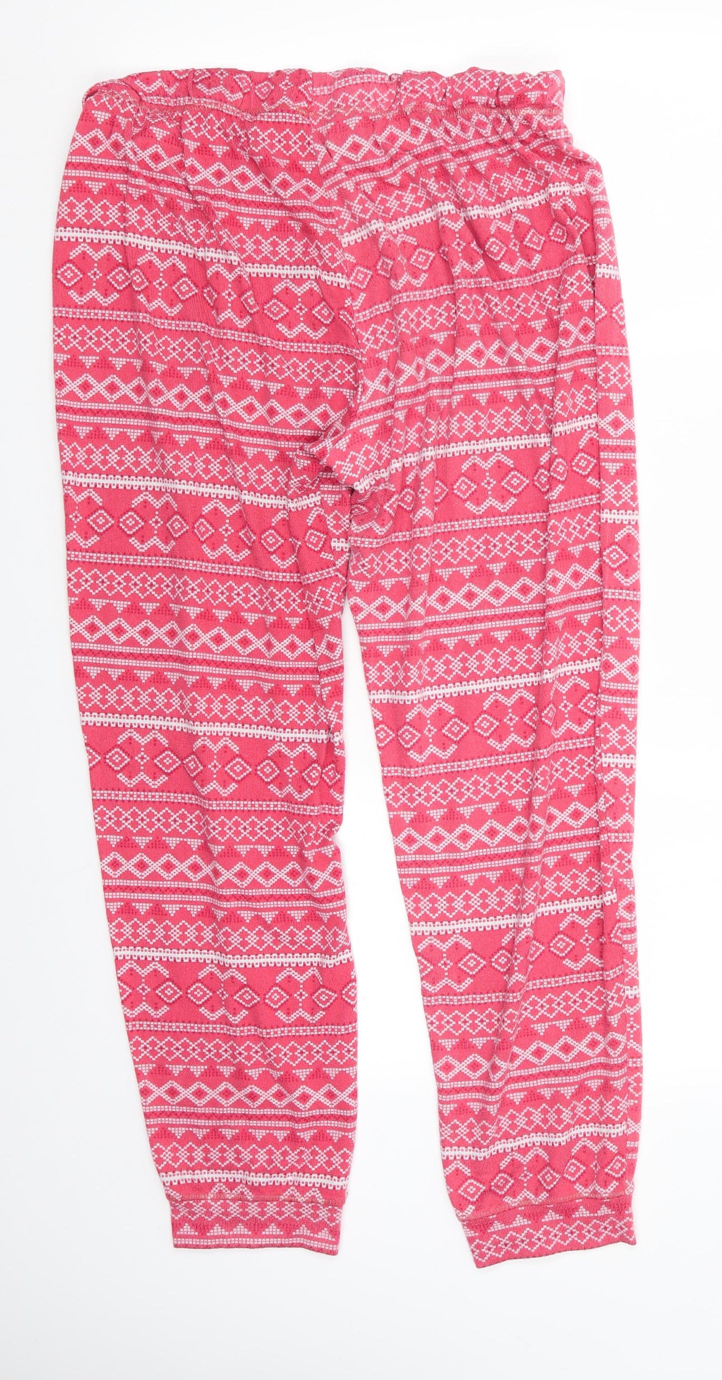 TU Womens Orange Geometric Polyester  Pyjama Pants Size 16