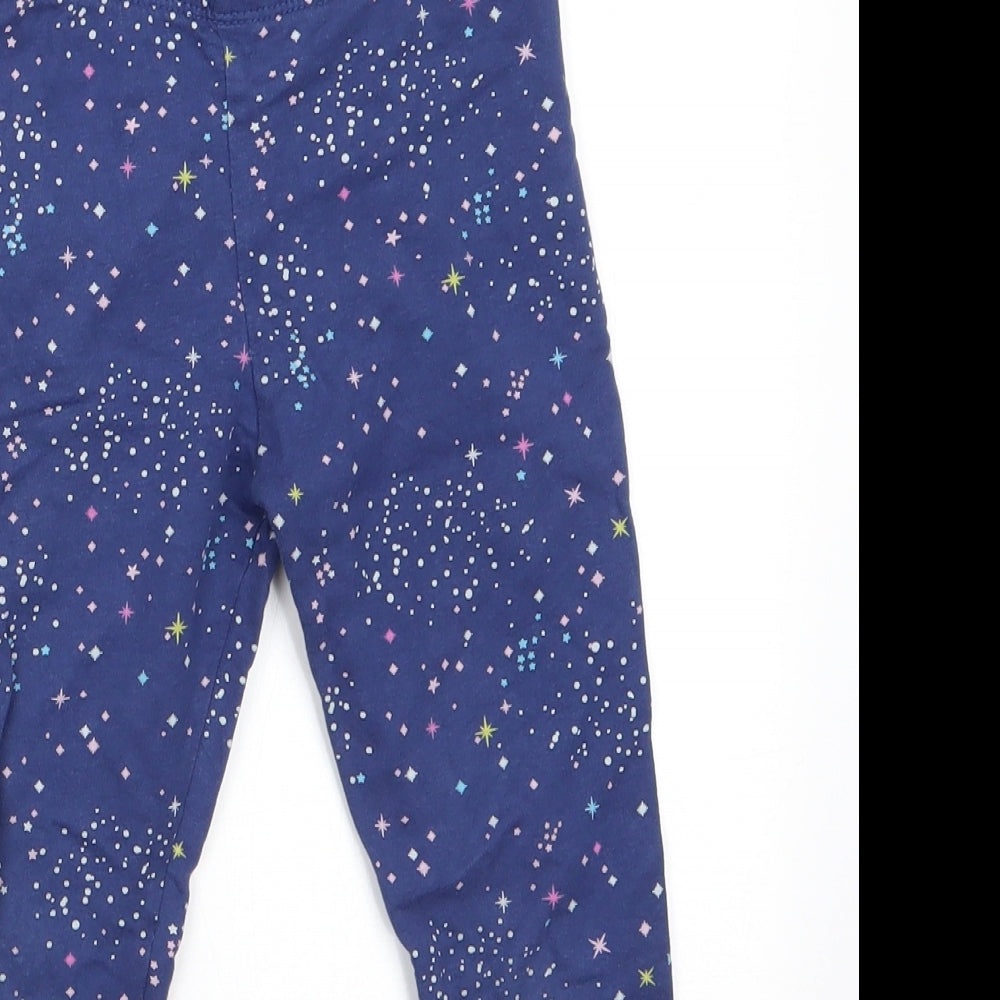 Lilly & Dan Girls Blue Polka Dot Cotton Jegging Trousers Size 3-4 Years  Regular  - Leggings Polka dots & stars
