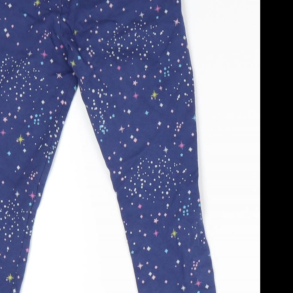 Lilly & Dan Girls Blue Polka Dot Cotton Jegging Trousers Size 3-4 Years  Regular  - Leggings Polka dots & stars