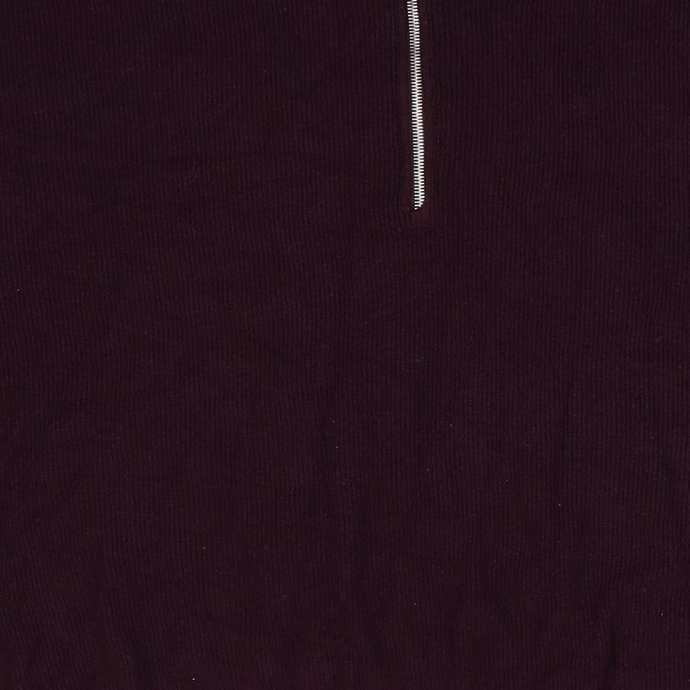 Atmosphere Womens Purple Round Neck  Viscose Pullover Jumper Size 14   - Deep purple Back Zip