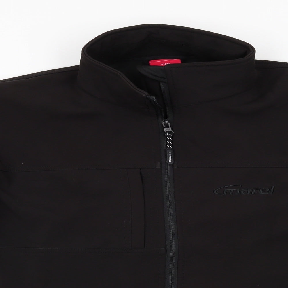Result Mens Black   Jacket Coat Size M   - Marel Graphic Fleece Lined