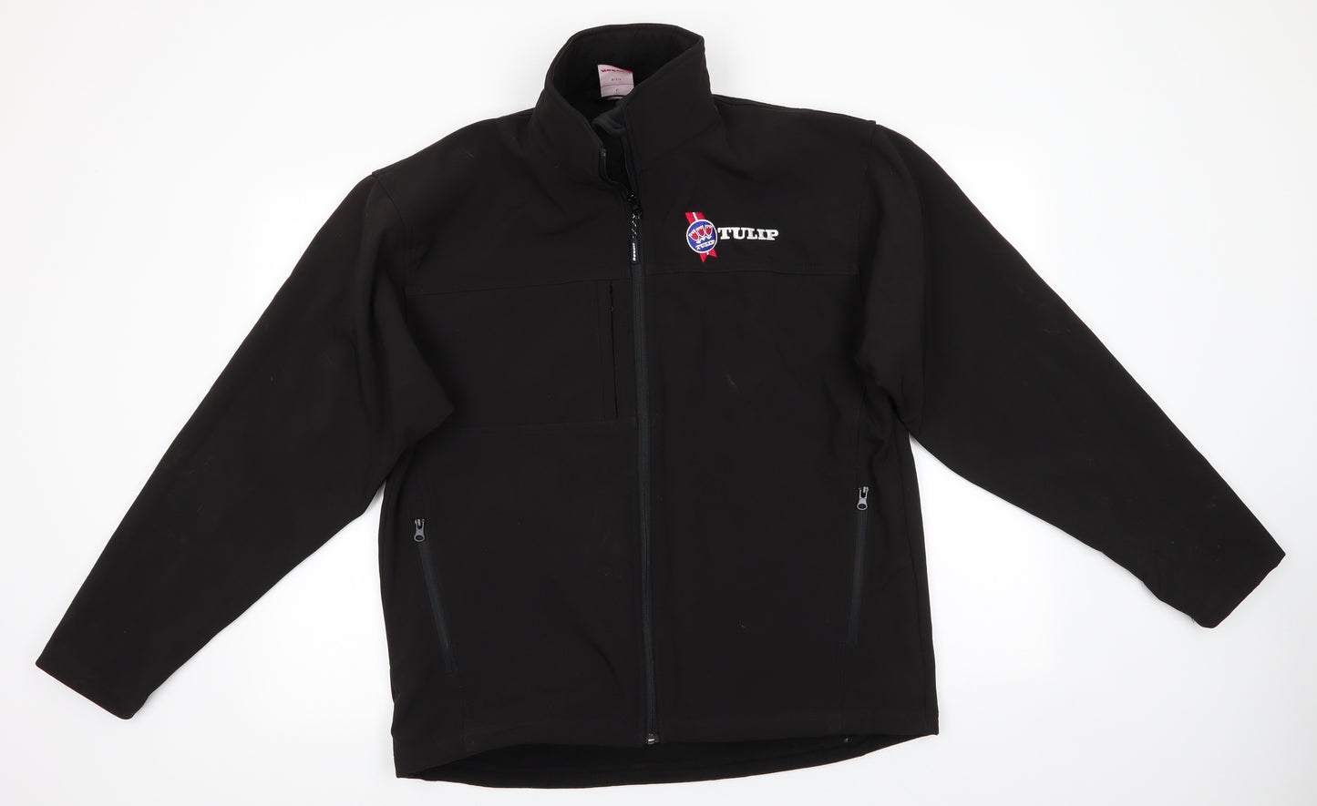 Result Mens Black   Jacket Coat Size L   - Tulip Graphic Fleece Lined