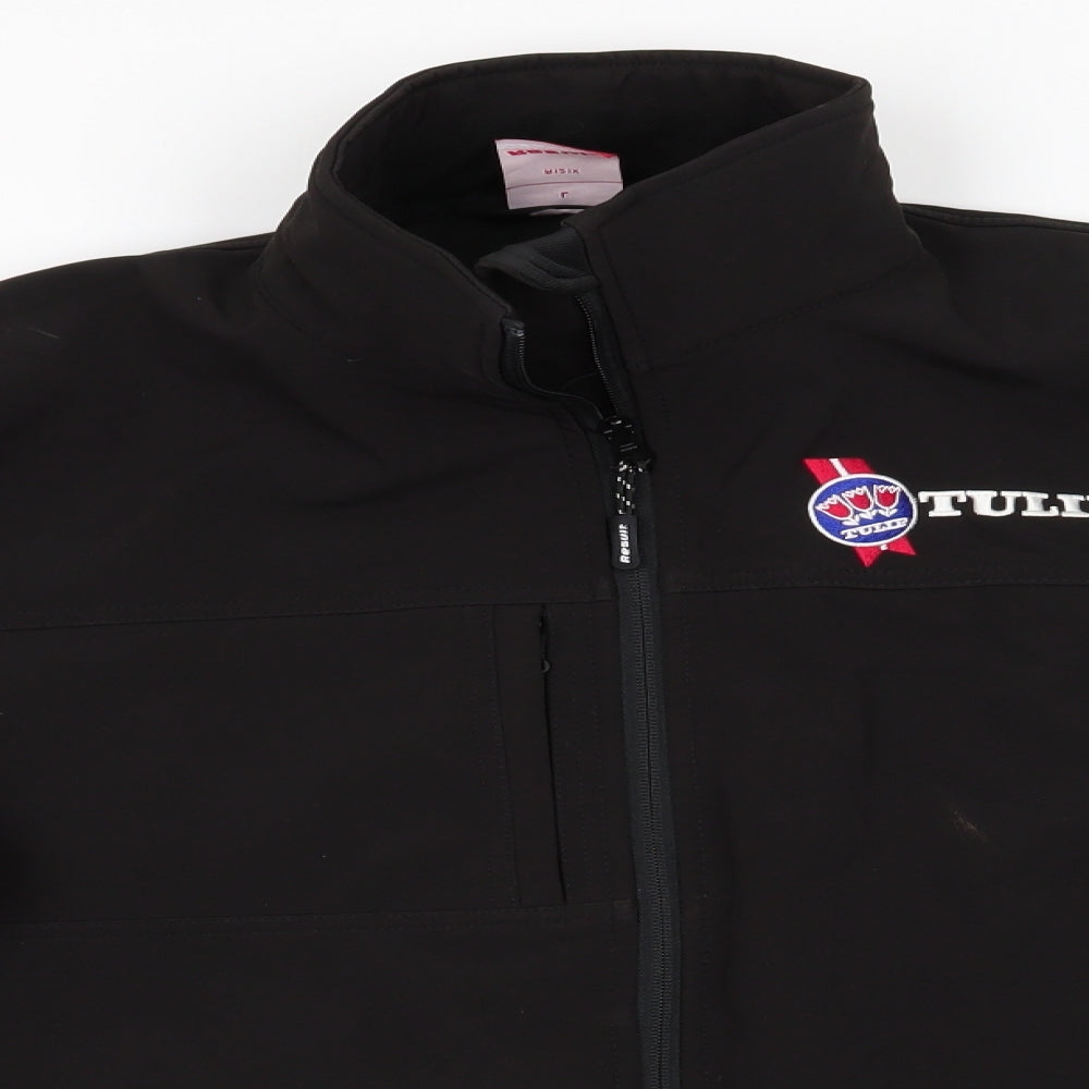 Result Mens Black   Jacket Coat Size L   - Tulip Graphic Fleece Lined