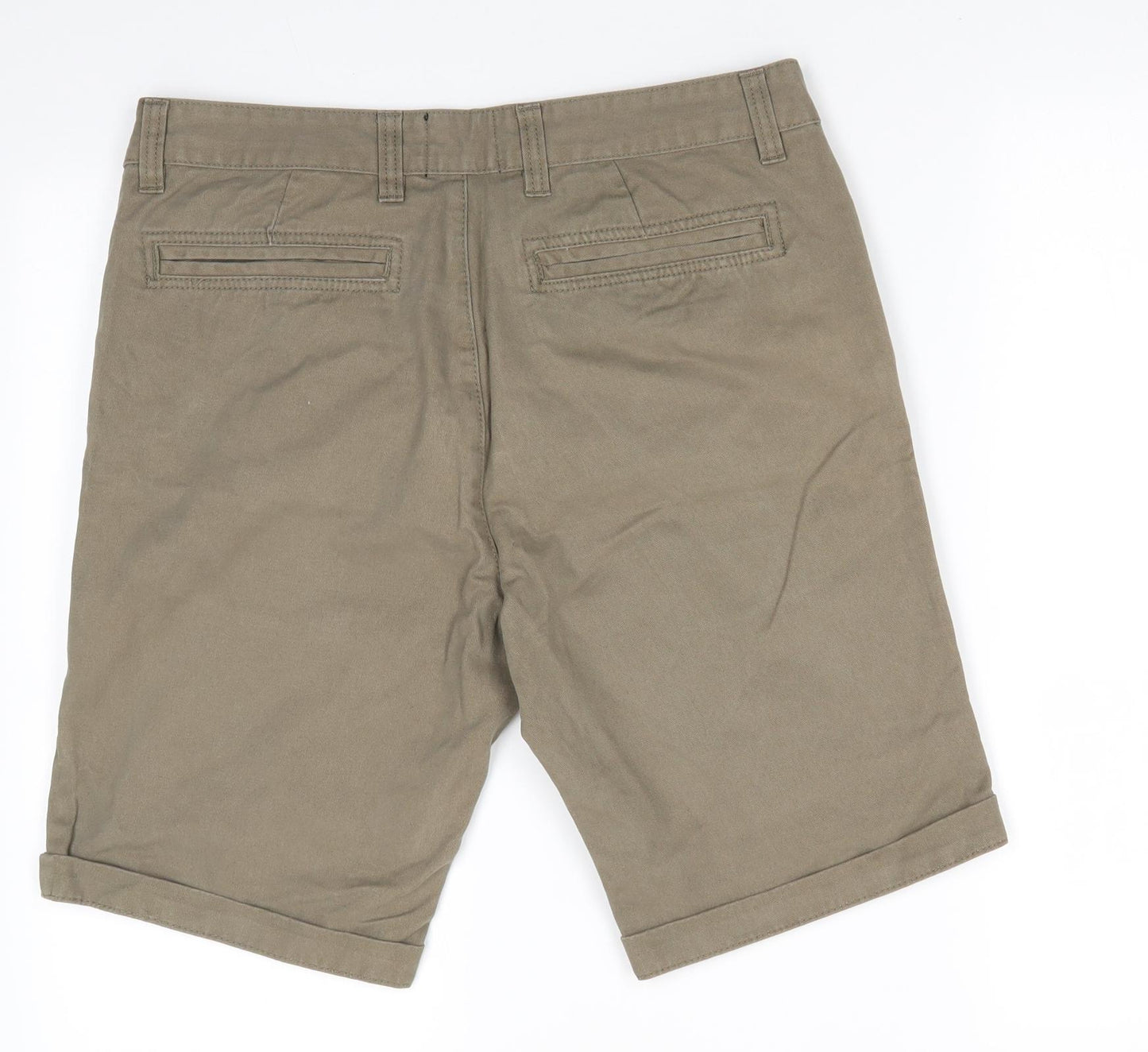 Dstruct Mens Green  Cotton Chino Shorts Size 32 in L9 in Regular  - Olive Green