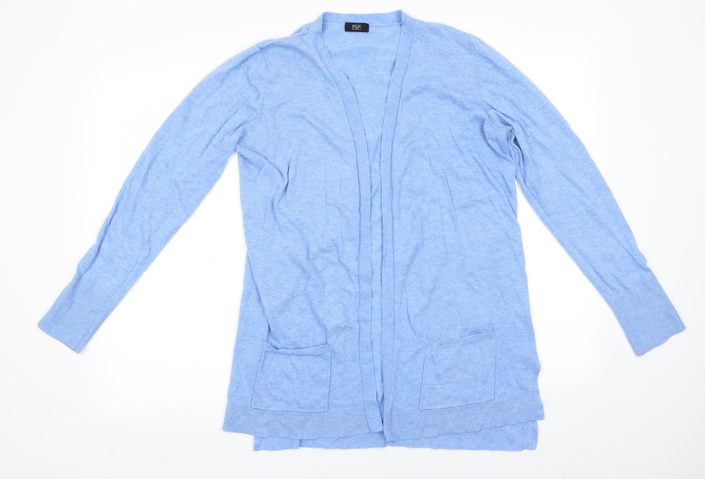Florence and Fred Womens Blue V-Neck  Polyamide Cardigan Jumper Size 14   - Light Blue Longline Cardigan