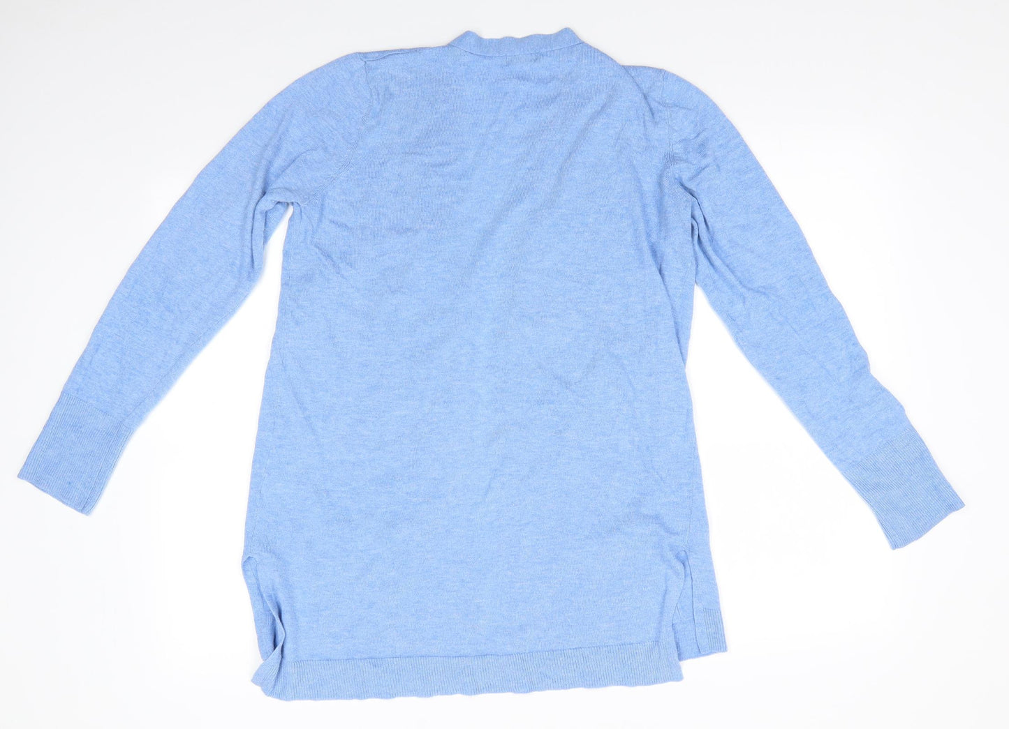 Florence and Fred Womens Blue V-Neck  Polyamide Cardigan Jumper Size 14   - Light Blue Longline Cardigan