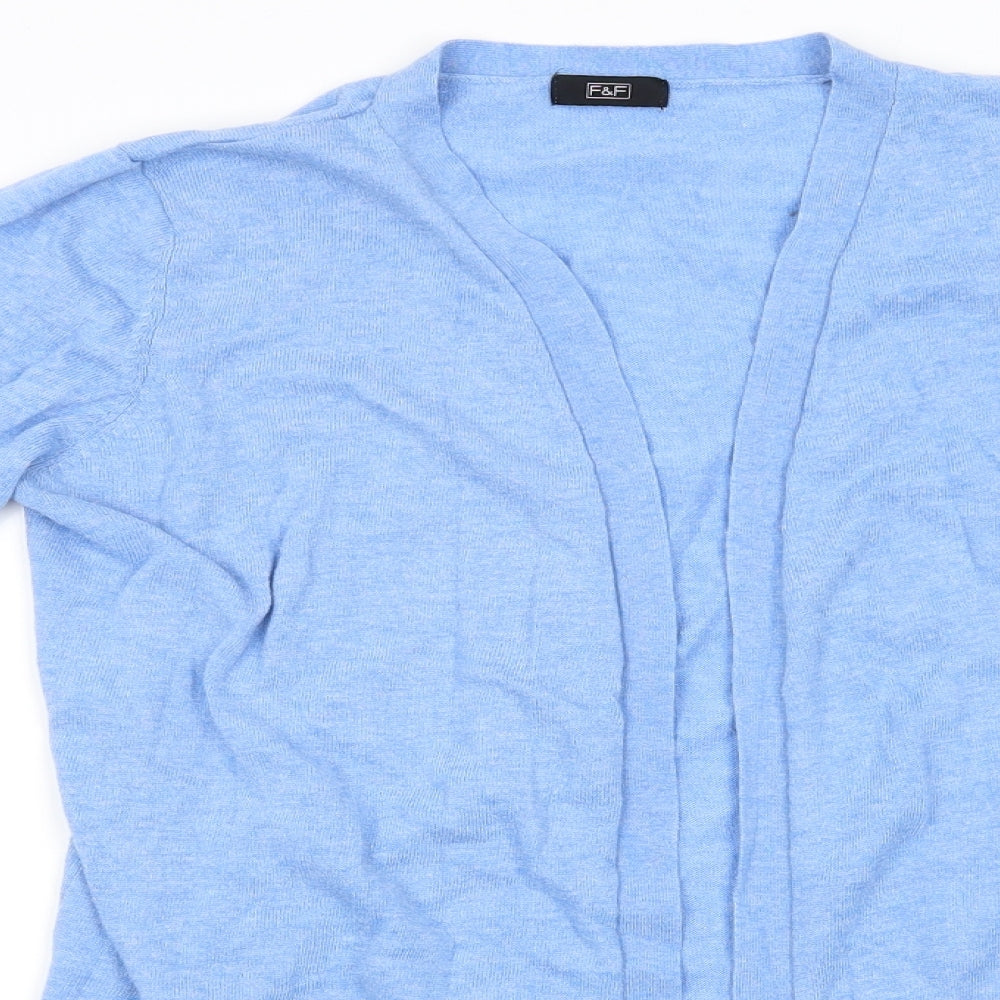 Florence and Fred Womens Blue V-Neck  Polyamide Cardigan Jumper Size 14   - Light Blue Longline Cardigan
