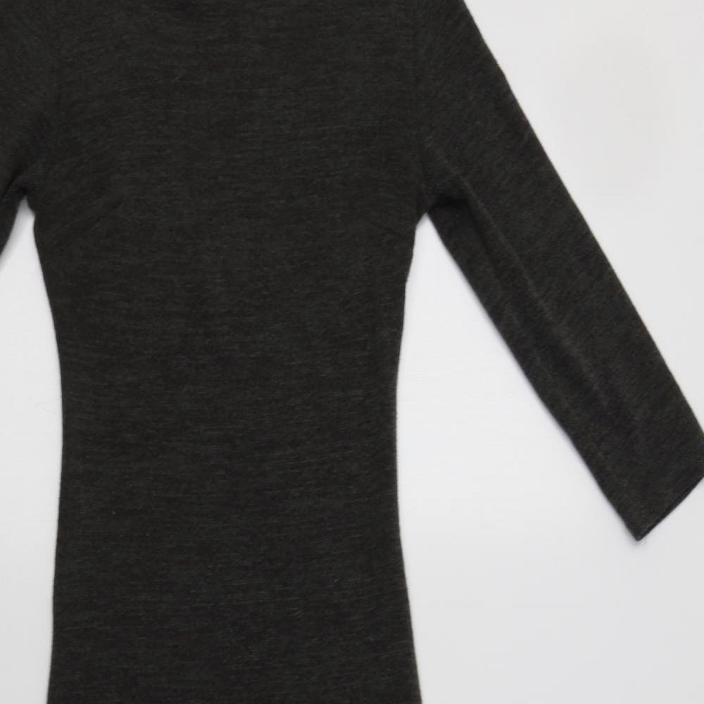 Primark Womens Green  Polyester Jumper Dress  Size 10  Crew Neck