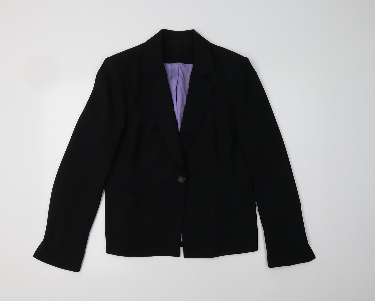 Preworn Womens Black   Jacket Blazer Size 14