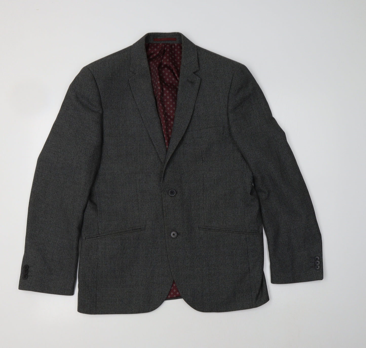 Taylor & Wright Mens Grey Check  Jacket Blazer Size 38