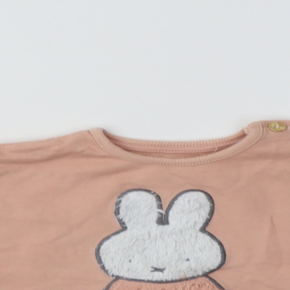 George Baby Pink  Cotton Pullover Jumper Size 12-18 Months   - Bunny