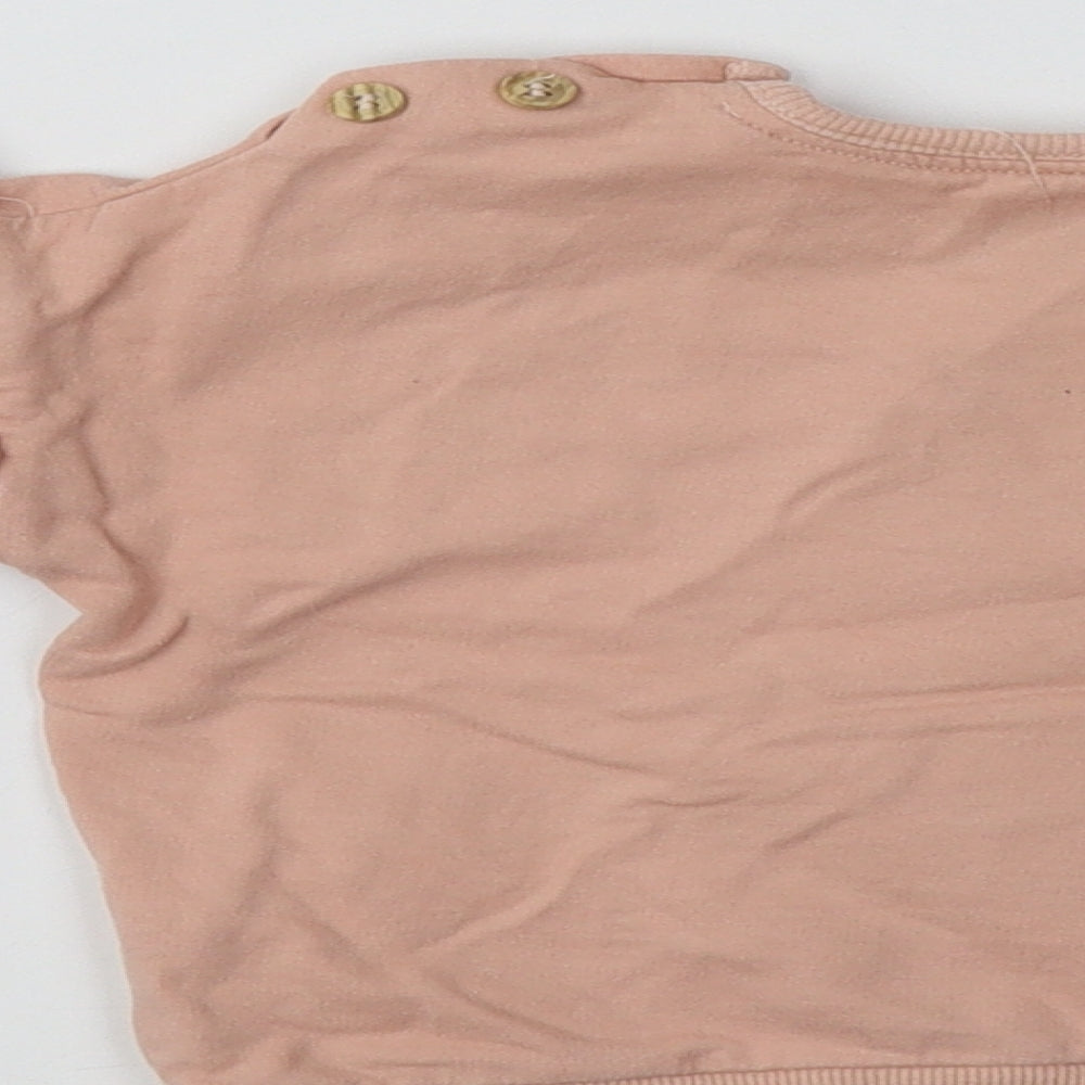 George Baby Pink  Cotton Pullover Jumper Size 12-18 Months   - Bunny