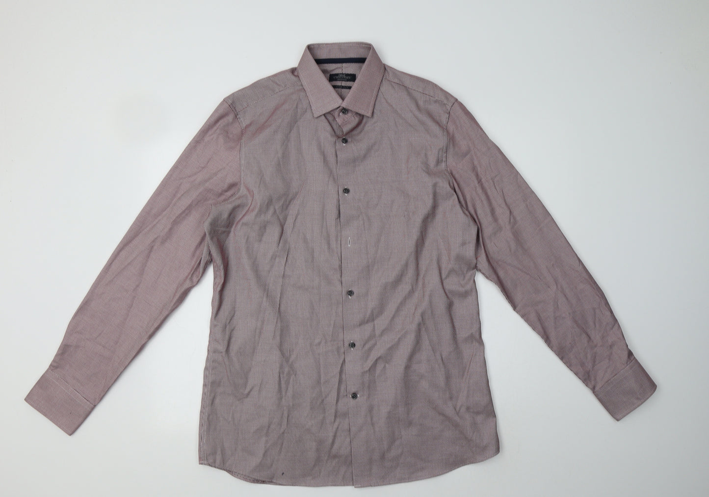 NEXT Mens Red Geometric Cotton  Dress Shirt Size 16.5 Collared