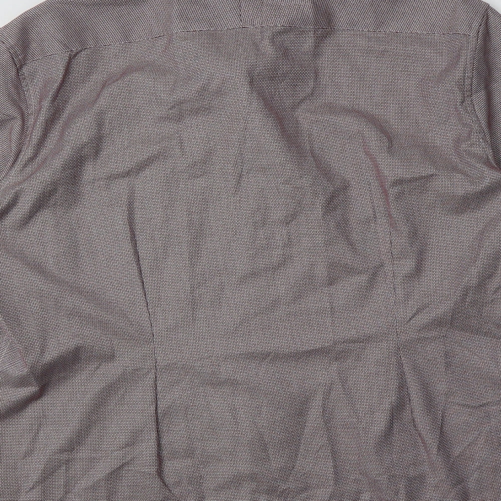 NEXT Mens Red Geometric Cotton  Dress Shirt Size 16.5 Collared