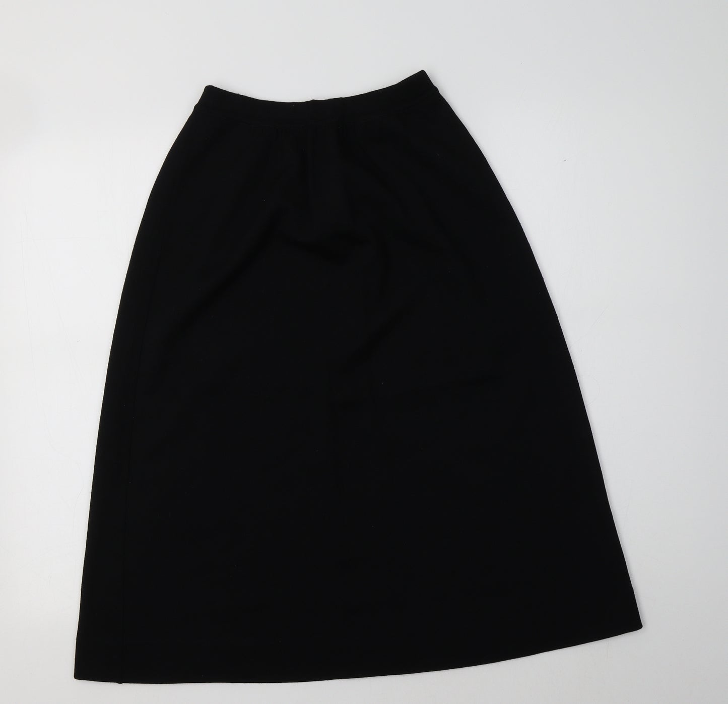 Preworn Womens Black  Wool A-Line Skirt Size 8