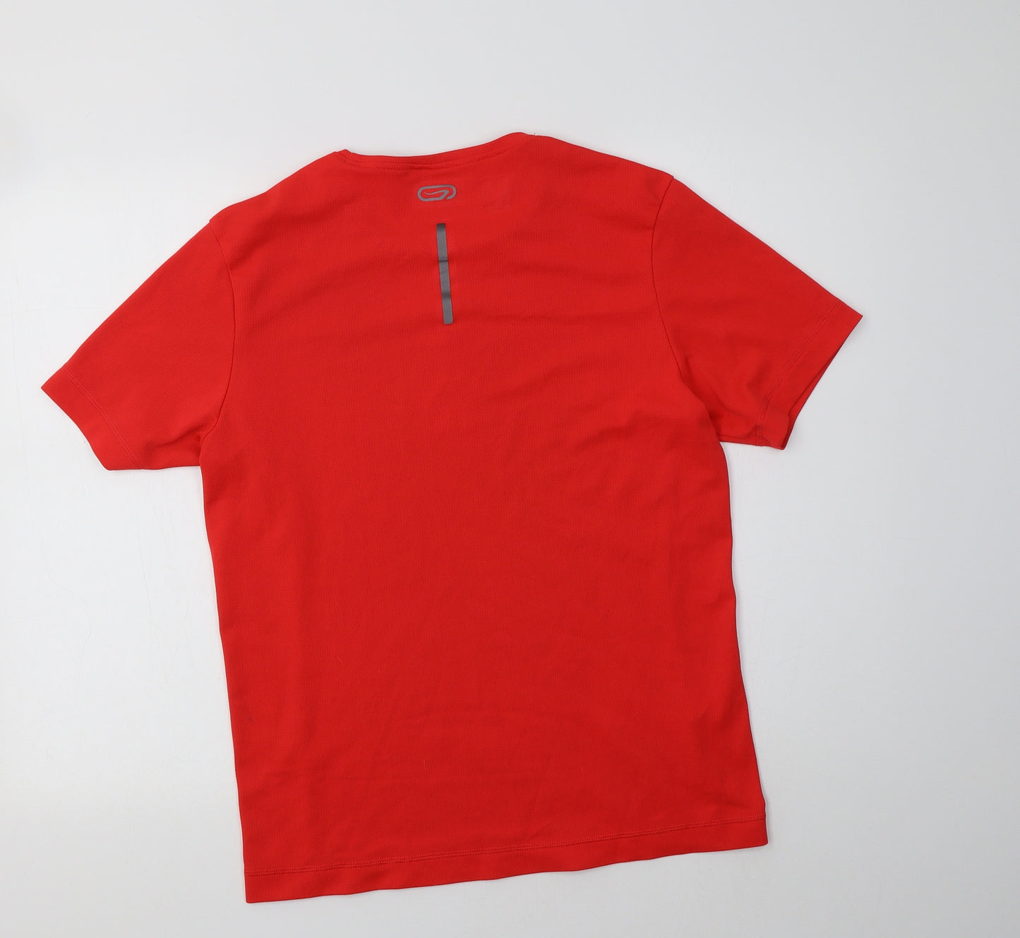 DECATHLON Mens Red  Polyester Basic T-Shirt Size M Crew Neck