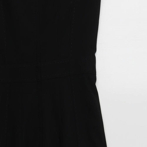 New Look Womens Black  Polyester Pencil Dress  Size 8  Square Neck