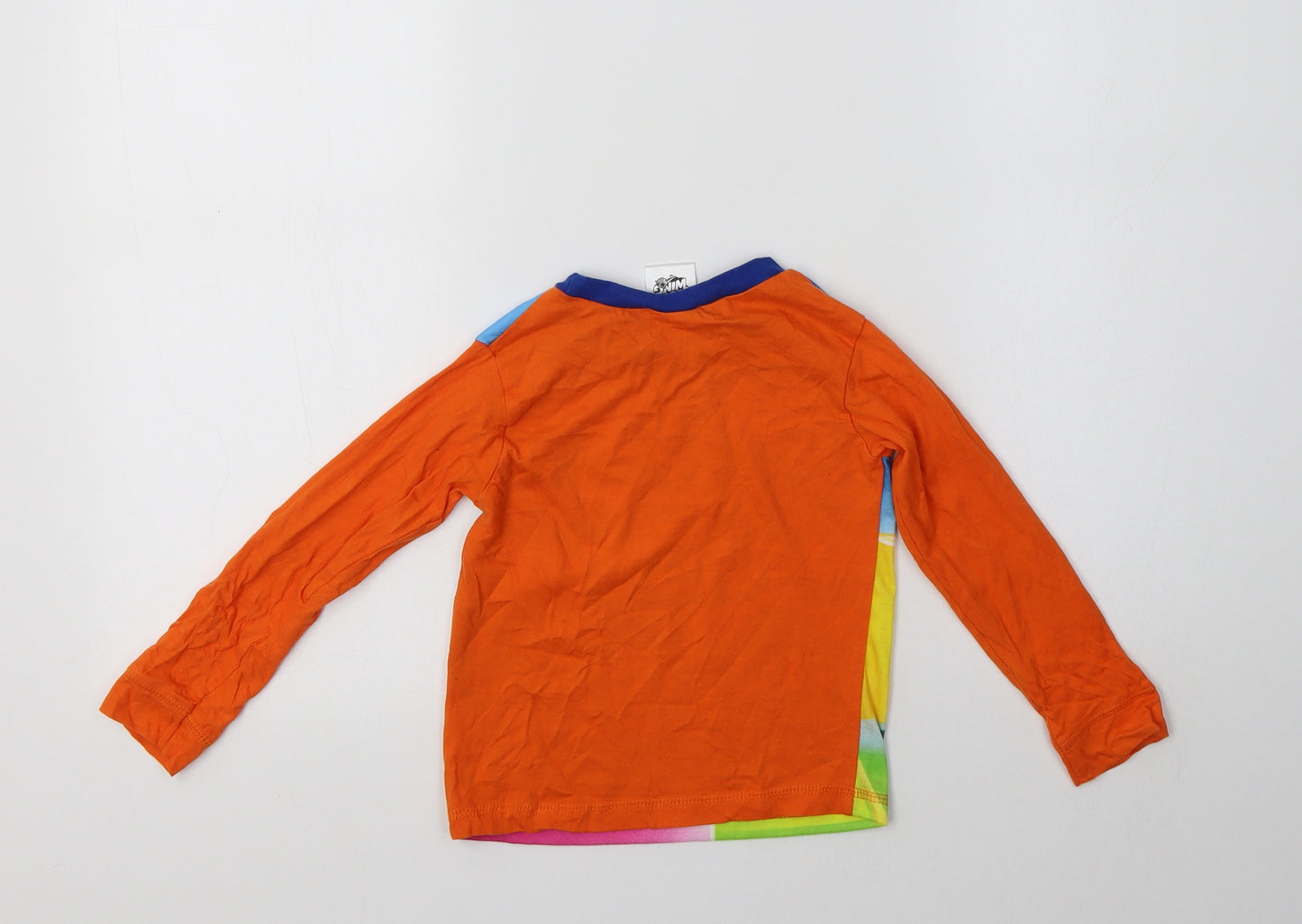 Nickelodeon Boys Orange  Cotton Basic T-Shirt Size 2-3 Years Crew Neck  - Top Wing
