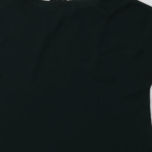 New Look Womens Green  Polyester Basic Blouse Size 6 Crew Neck