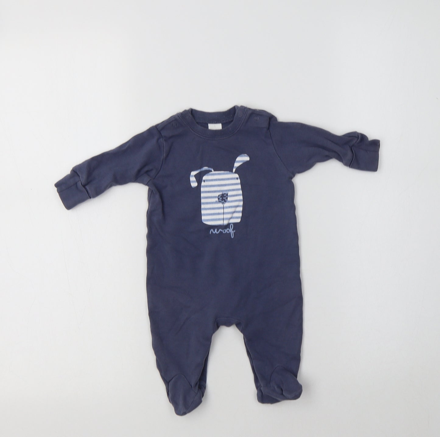 NEXT Baby Blue  Cotton Babygrow One-Piece Size 0-3 Months