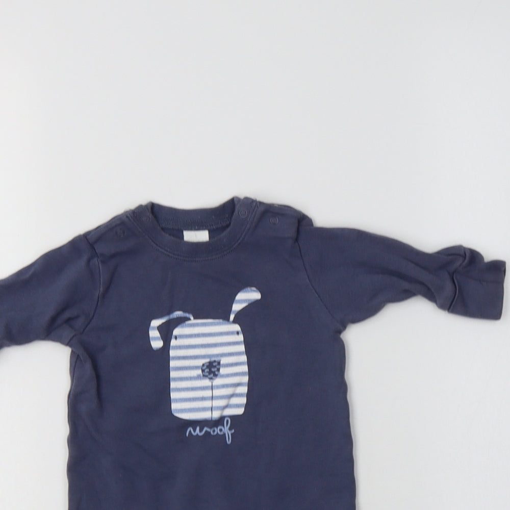 NEXT Baby Blue  Cotton Babygrow One-Piece Size 0-3 Months