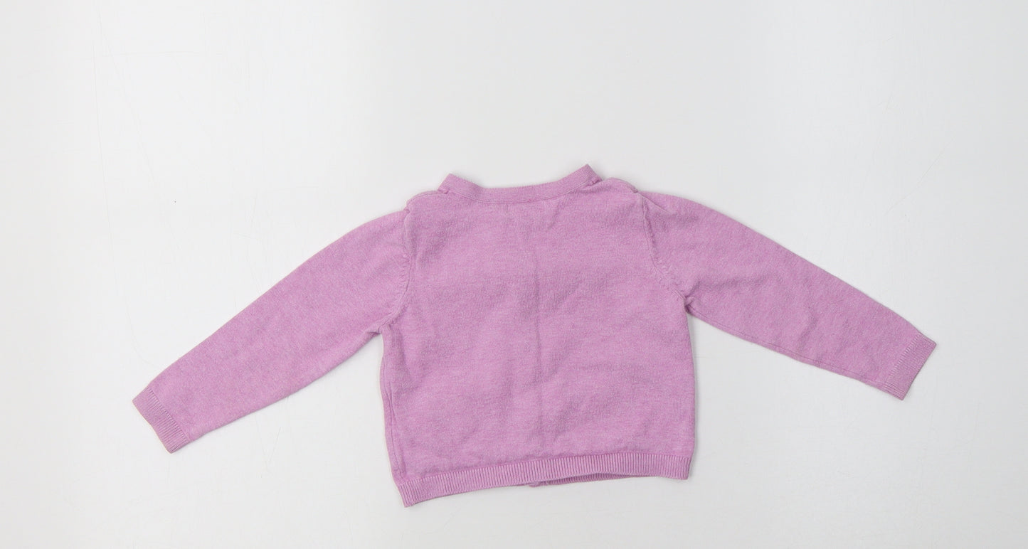 NEXT Baby Purple  Cotton Cardigan Jumper Size 12-18 Months