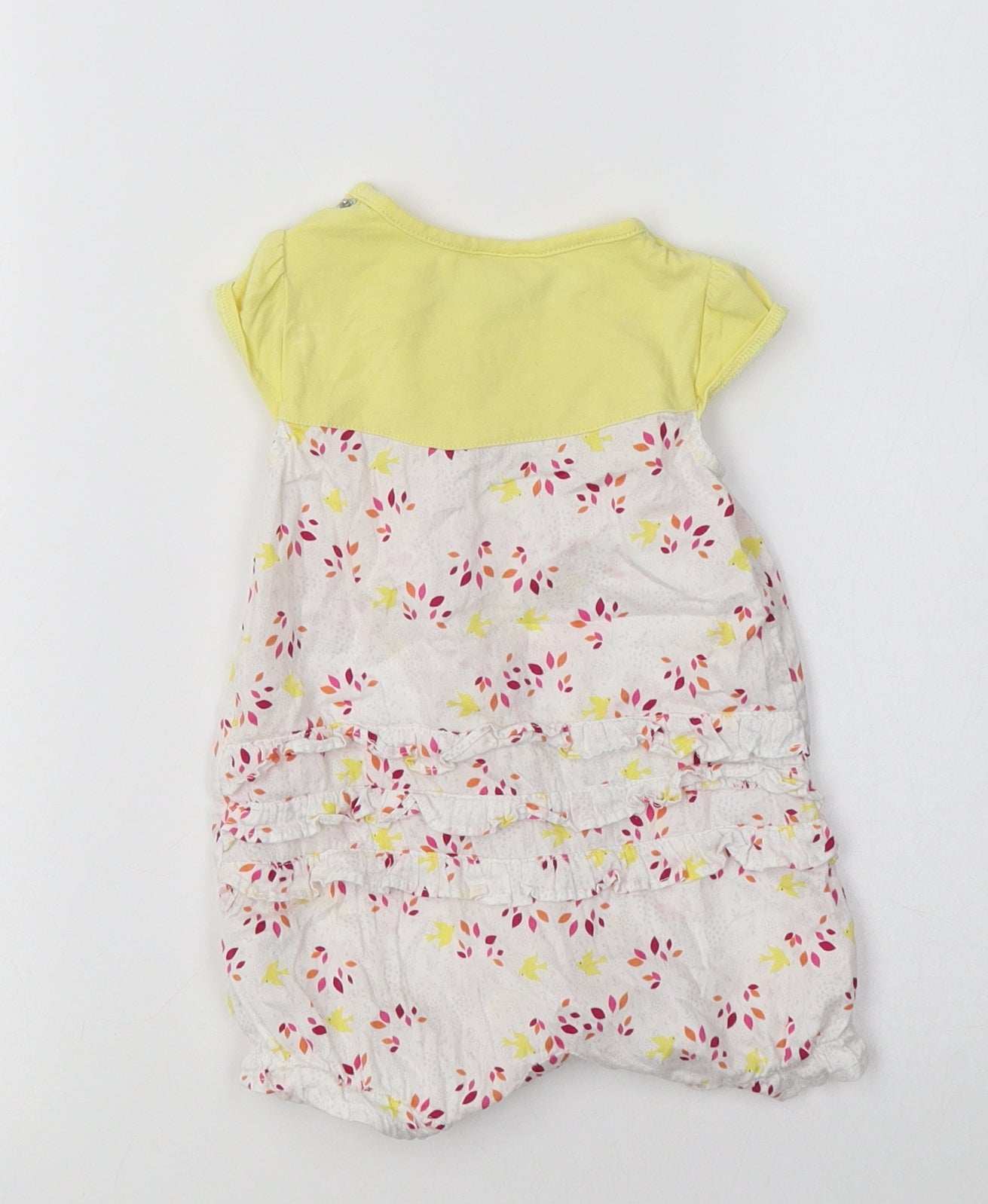 MiniClub Baby White Floral Cotton Romper One-Piece Size 3-6 Months