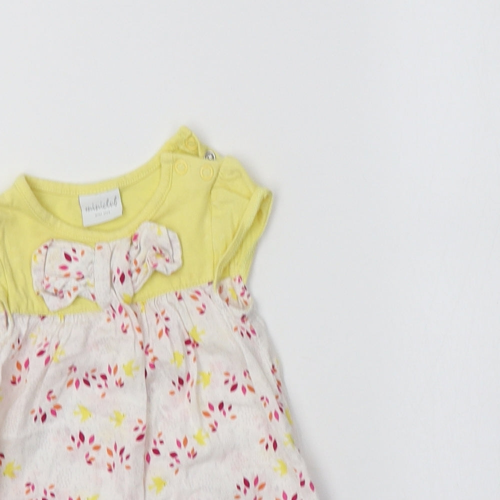 MiniClub Baby White Floral Cotton Romper One-Piece Size 3-6 Months