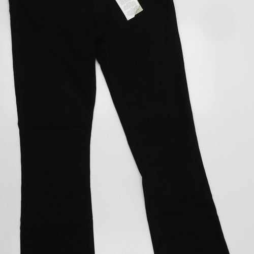 Primark Womens Black  Cotton Bootcut Jeans Size 14 L30 in Regular