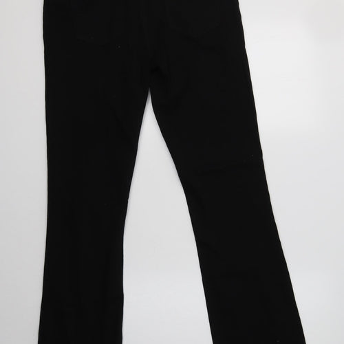 Primark Womens Black  Cotton Bootcut Jeans Size 14 L30 in Regular