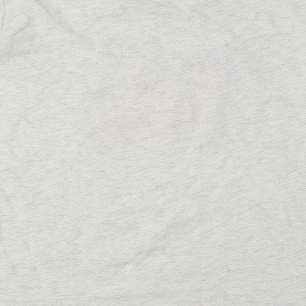 Primark Girls Grey  Cotton Basic T-Shirt Size 14-15 Years Crew Neck  - Butterfly