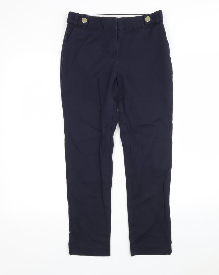F&F Womens Blue Viscose Trousers Size 8 L27 in Regular
