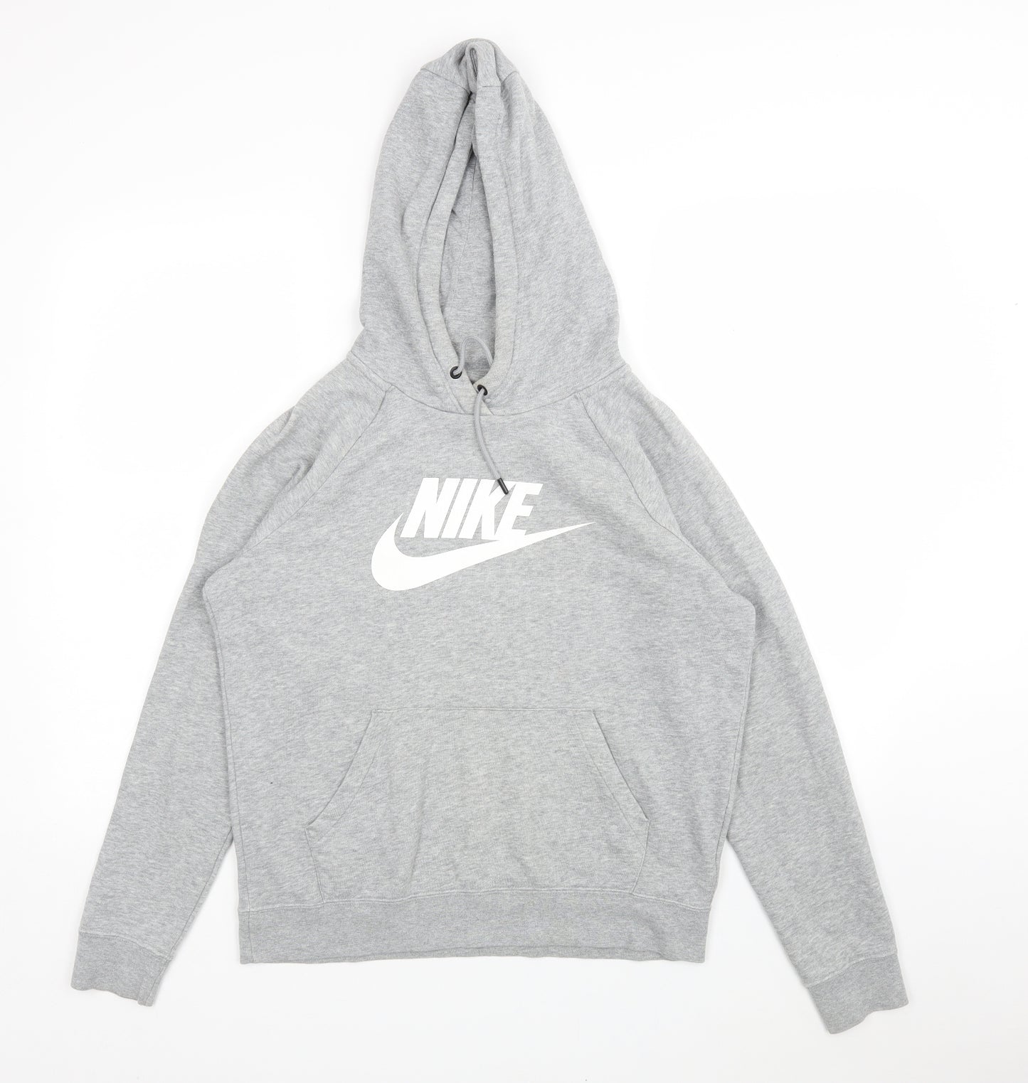 Nike Mens Grey  Cotton Pullover Hoodie Size S
