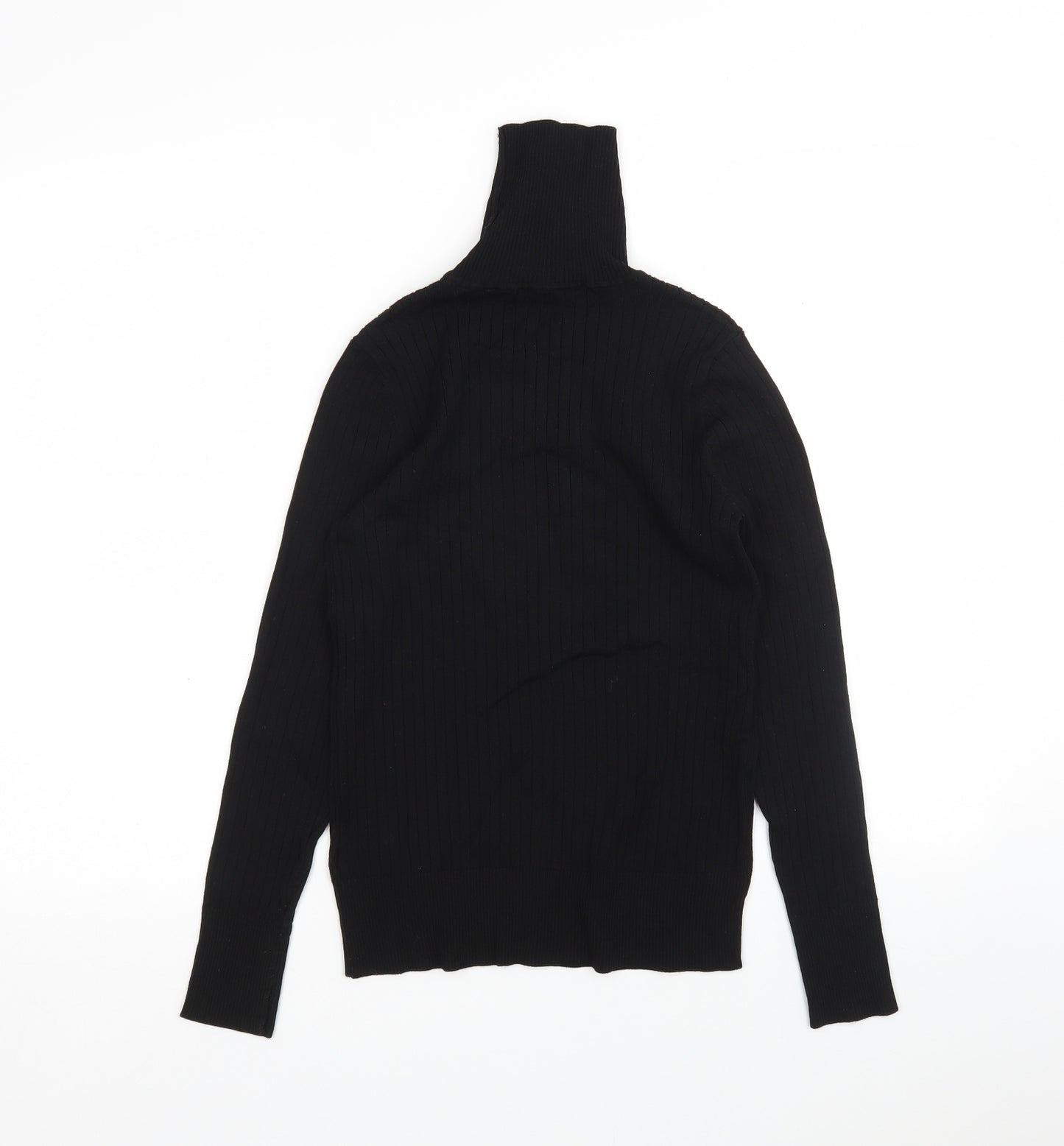 NEXT Womens Black Roll Neck  Viscose Pullover Jumper Size 10