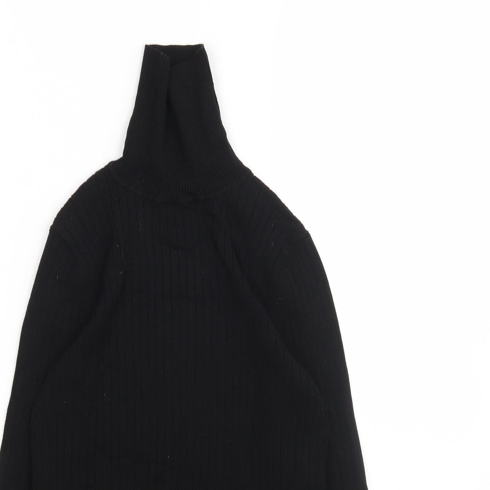 NEXT Womens Black Roll Neck  Viscose Pullover Jumper Size 10