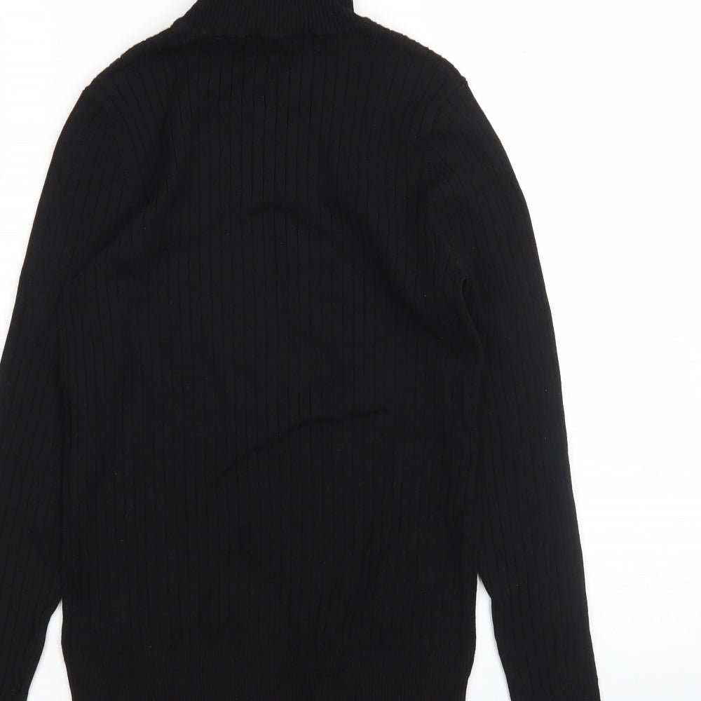 NEXT Womens Black Roll Neck  Viscose Pullover Jumper Size 10