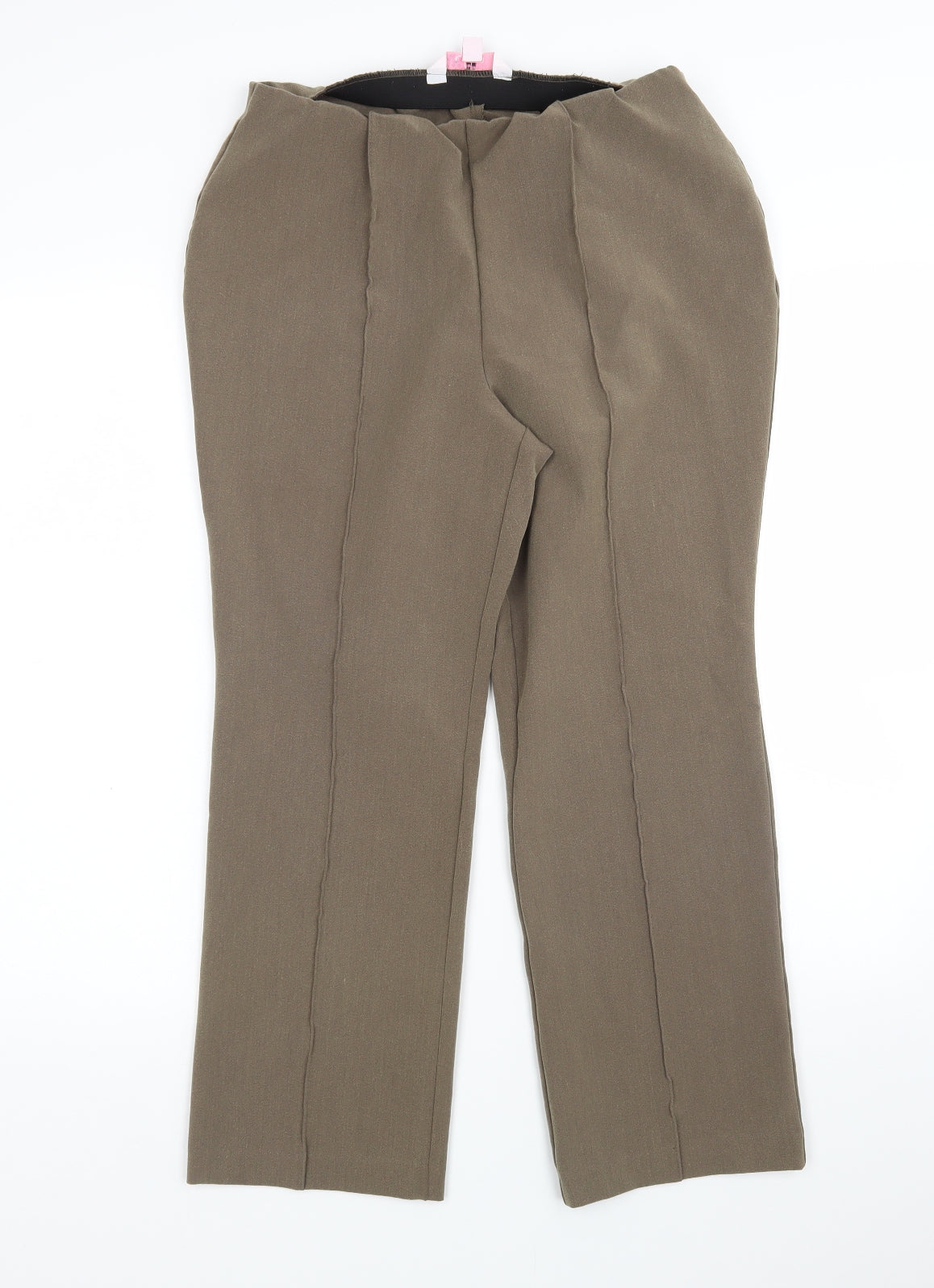 Julipa Womens Brown  Polyester Trousers  Size 10 L26 in Regular