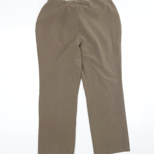 Julipa Womens Brown  Polyester Trousers  Size 10 L26 in Regular