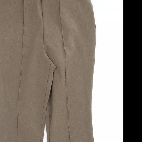 Julipa Womens Brown  Polyester Trousers  Size 10 L26 in Regular