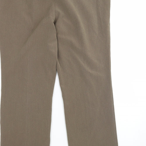 Julipa Womens Brown  Polyester Trousers  Size 10 L26 in Regular