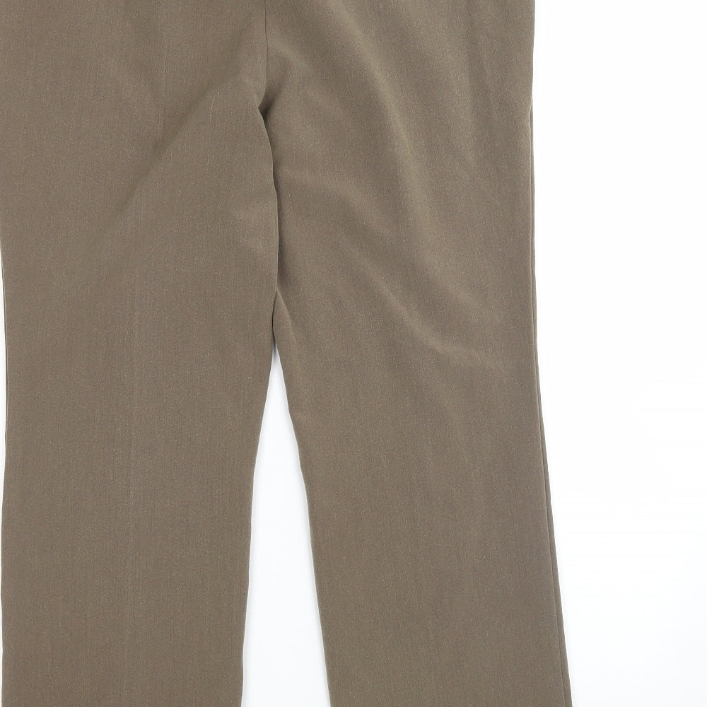 Julipa Womens Brown  Polyester Trousers  Size 10 L26 in Regular