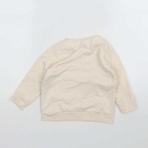 George Baby Beige  Cotton Pullover Jumper Size 12-18 Months   - The very hungry Caterpillar
