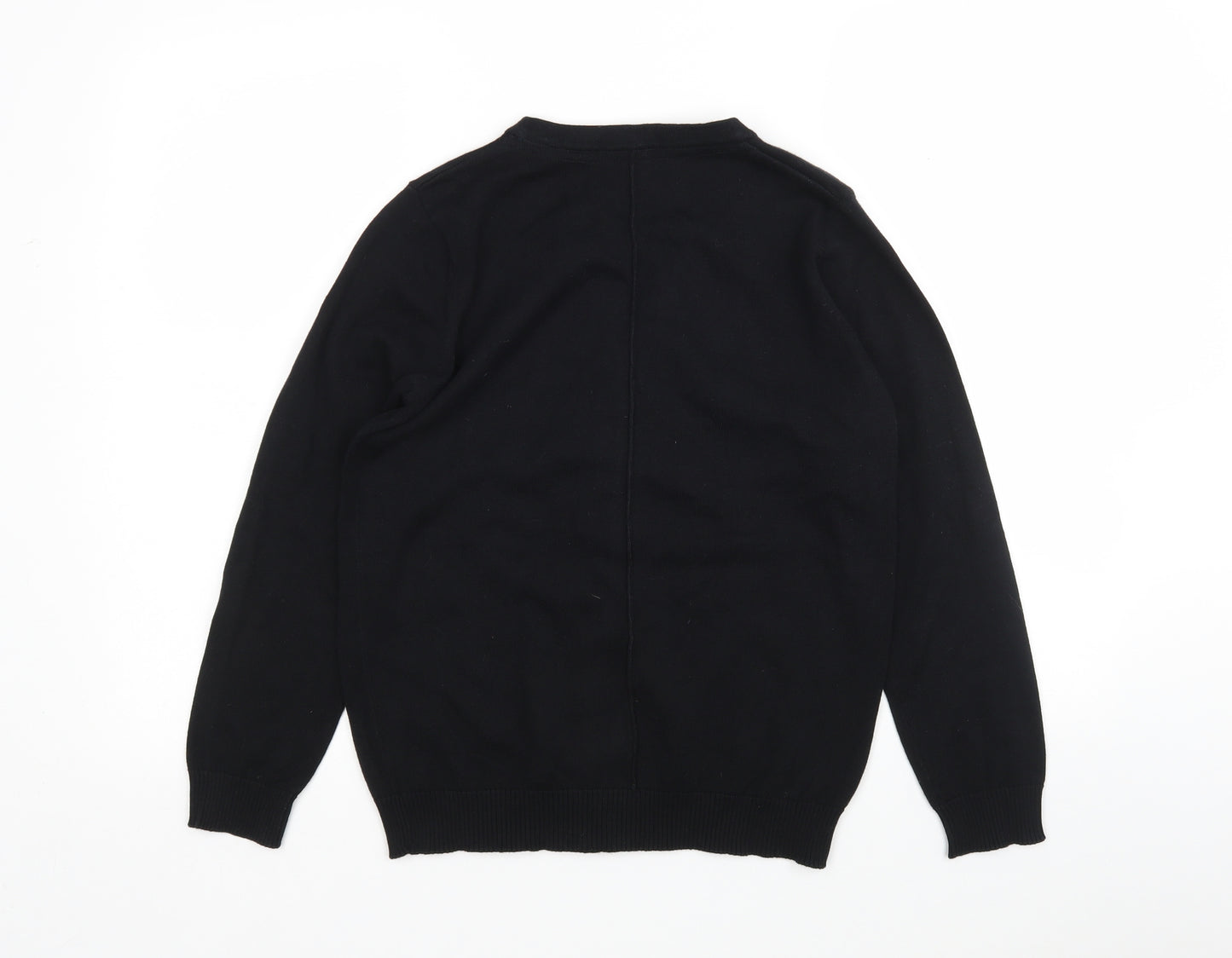 TU Girls Black V-Neck  Cotton Cardigan Jumper Size 12 Years   - School wear