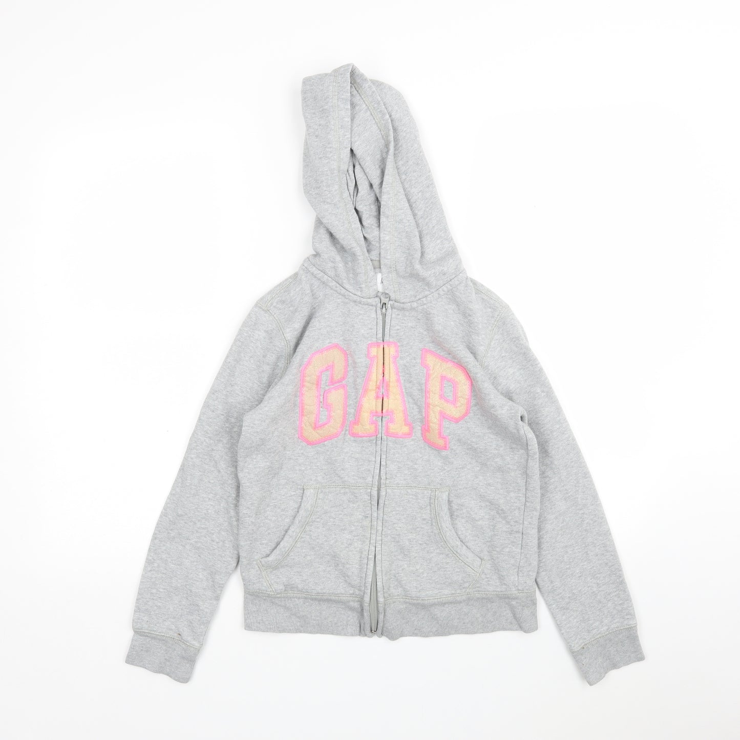Gap Girls Grey  Cotton Full Zip Hoodie Size 12-13 Years