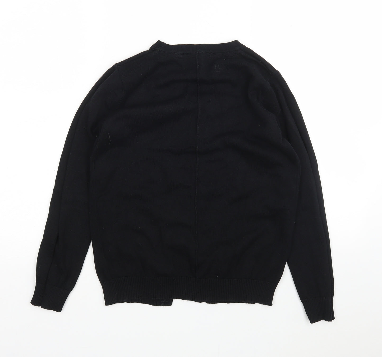 TU Girls Black V-Neck  Cotton Cardigan Jumper Size 11 Years