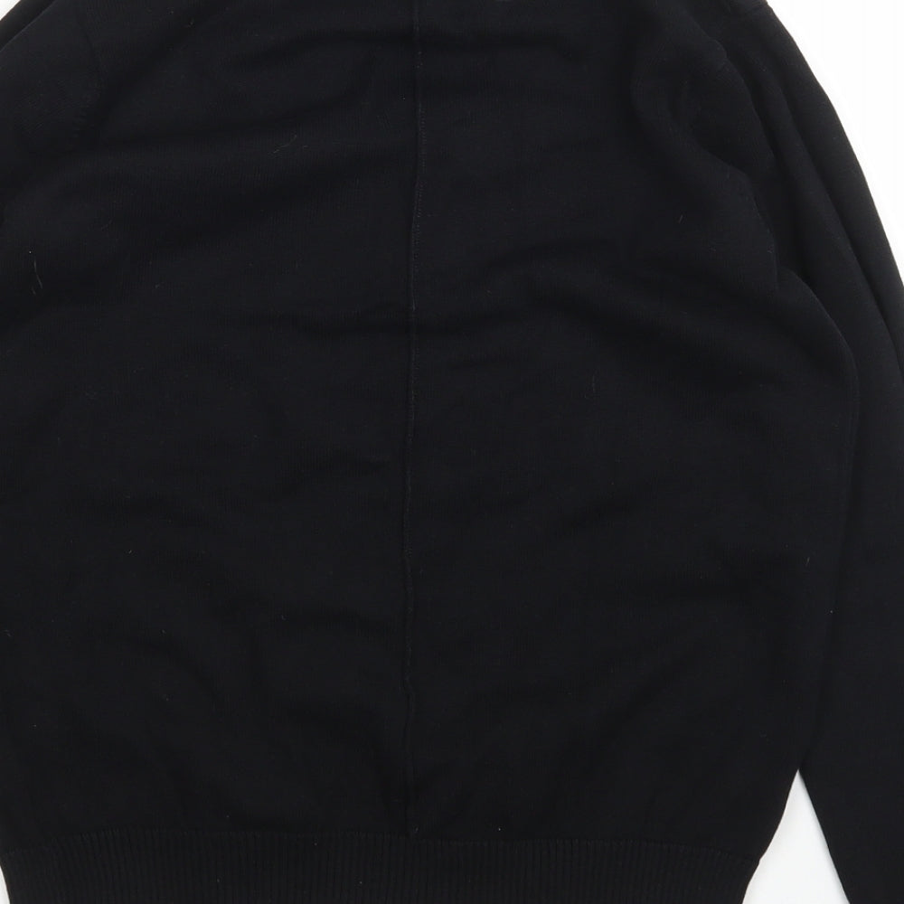 TU Girls Black V-Neck  Cotton Cardigan Jumper Size 11 Years
