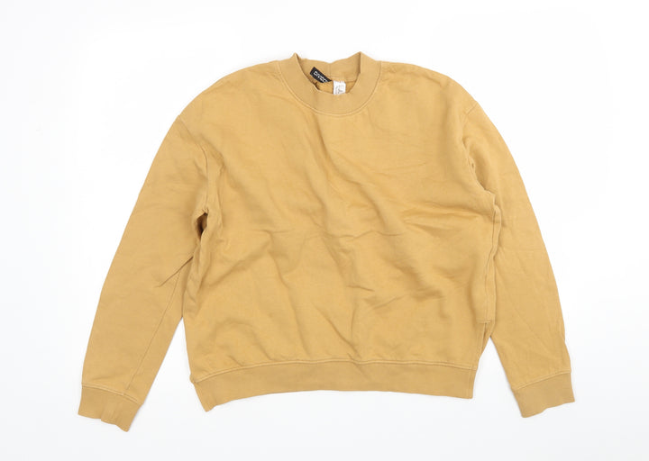 H&M Womens Brown Round Neck  Cotton Pullover Jumper Size M